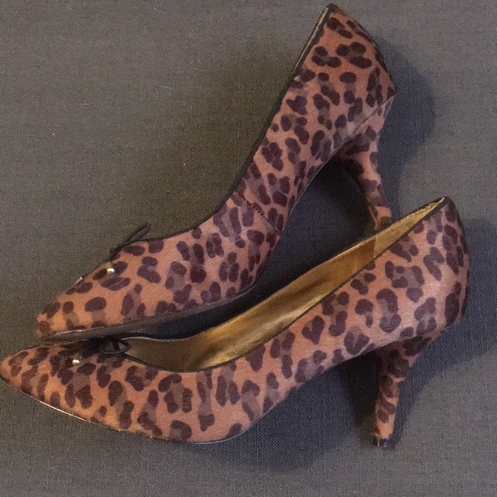LOFT Leopard Print Heels 8